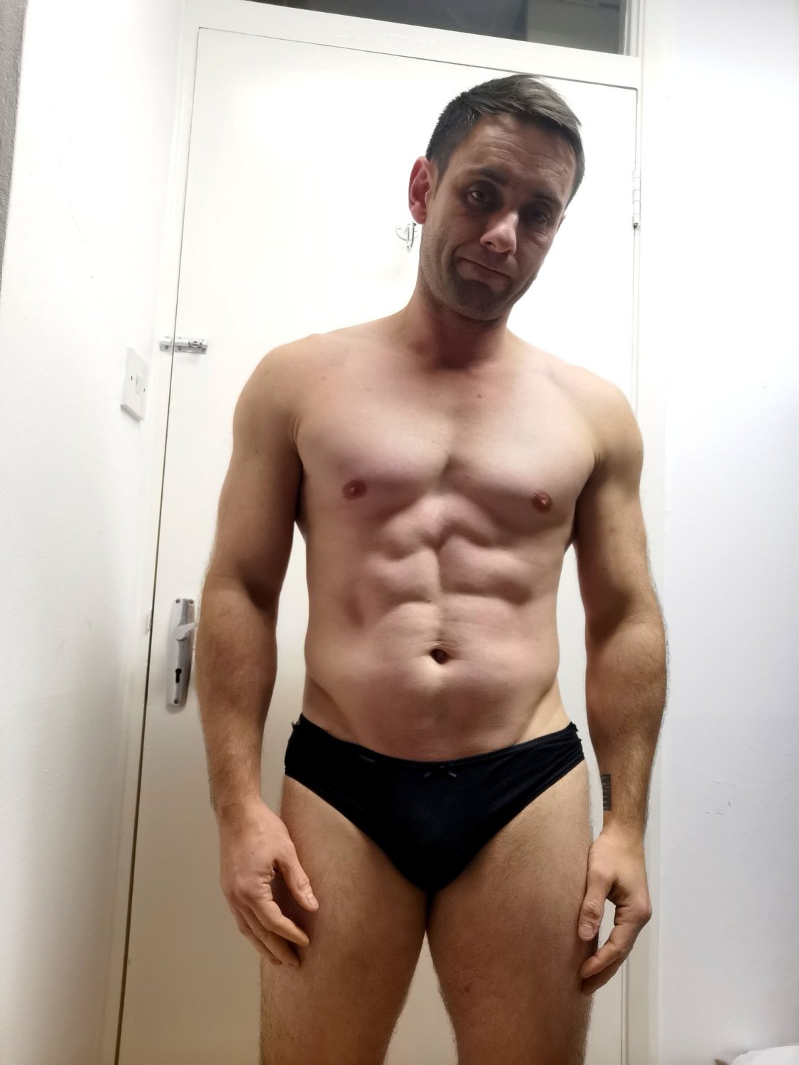 Exposed sissy Chantelle (Mathew Taylor) posing in ex's lingerie #59SLnTE1