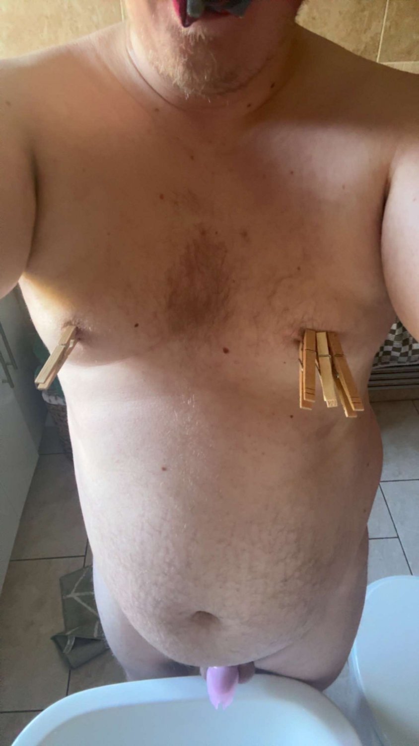 Sissy Megan Enjoying some pain with their clothpin #Vkxs0LzB