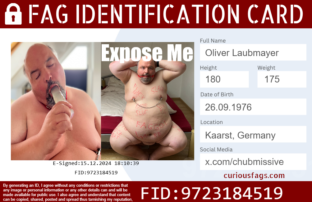 exposed identified Fag Oliver Porno EroMe 