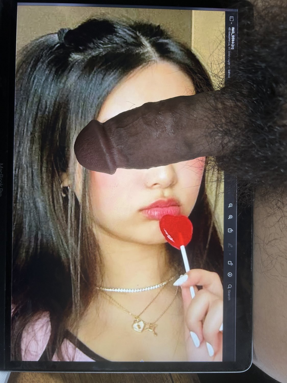 Asian Cuck submits his cute lollipop loving ABG crush for tribs #m9SUND37