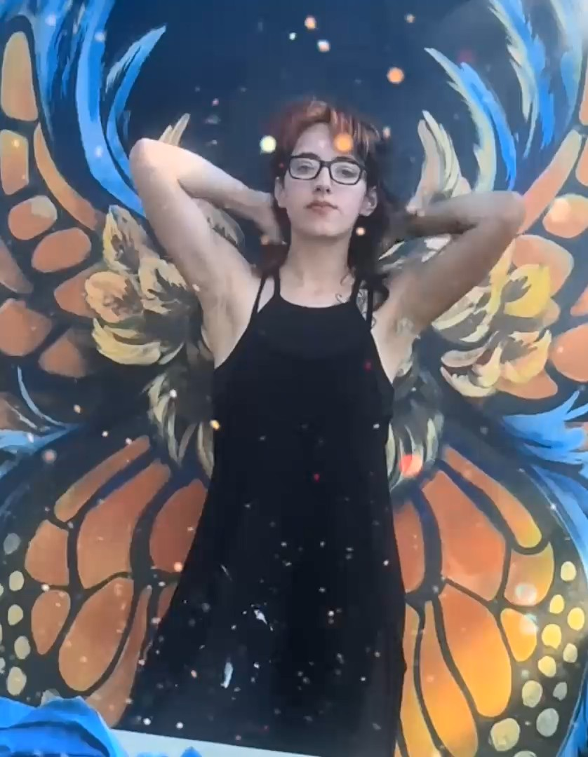 Hipster chick Allie J. from TX expressing her nude body for all to see! π #ZQprig2a