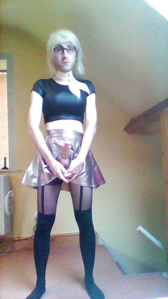 Little Sissy Ellie Cole can't hide her exintment while dressed as a whore kik: ex12992 #Hwkrxqx0