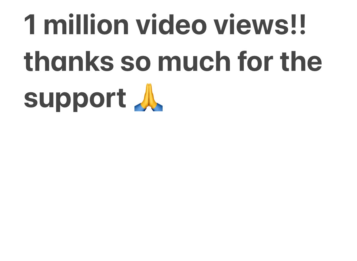 1 million views!! Thanks all π #gZpAzbWV